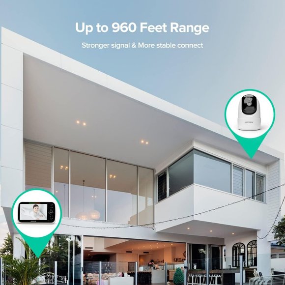 ADENEW 5" WIFI PAN & TILT VIDEO BABY MONITOR - NIGHT VISION, 2 WAY TALK - Picture 10 of 14